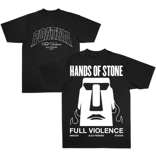 Alex Pereira Poatan Full Violence 2 Sides Graphic T-Shirt, Alex Pereira Hands Of Stone Shirt, Alex Poatan Pereira UFC...