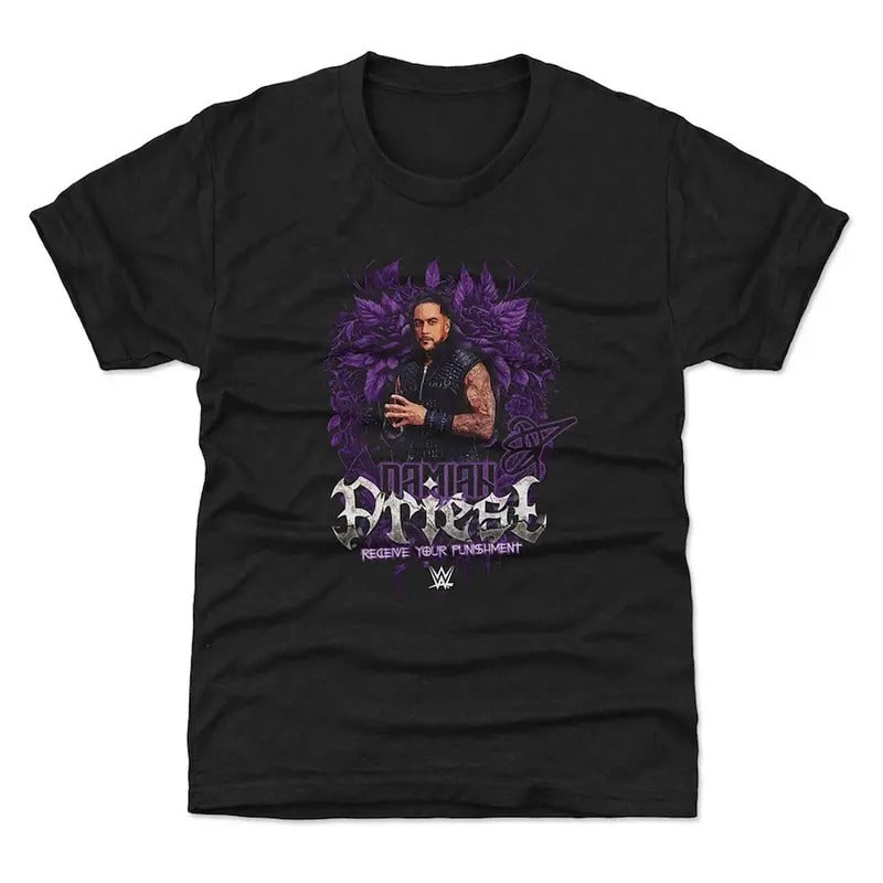 Black Damian Priest Receive Your Punishment T-Shirt, The Judgment Day Shirt, Professional Wrestler Fan Gift For Men Women...