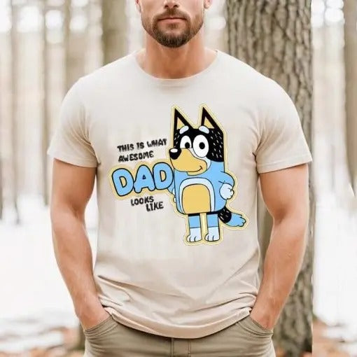 Bluey And Bandit This Is What Awesome Dad Looks Like Shirt Hoodie, Sweatshirt | WearSparks.com
