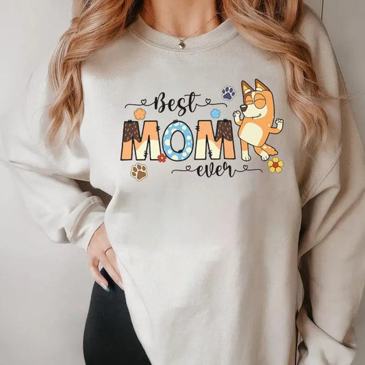 Bluey Best Mom Ever Shirt | Bluey Chilli Heeler Shirt | Gift For Mom | Cool Mom Club Shirt | Retro Chilli Heeler Shirt |...