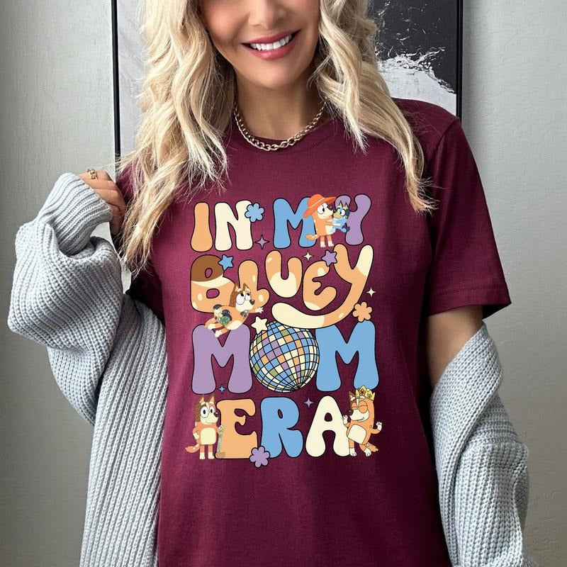 Bluey Chilli Being A Mom Is Trifficult Shirt, Retro Chilli Heeler Shirt, Bluey Mom Shirt, Bluey Cool Mom Club Shirt,...