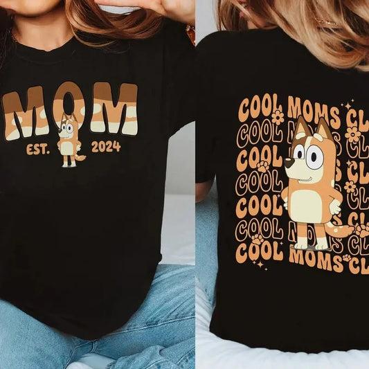 Bluey Cool Mom Club Shirt For Mothers Day, Bluey Bandit Mom Shirt, Bluey Mum Gift, Bluey Chilli Heeler Shirt, In My Mom...