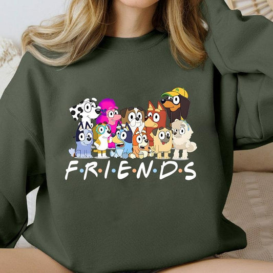 Bluey Friends Tshirt, Bluey Shirt, Vacation Shirt, Bluey Characters Shirt, Bandit Shirt, Bingo Shirt Hoodie, Sweatshirt