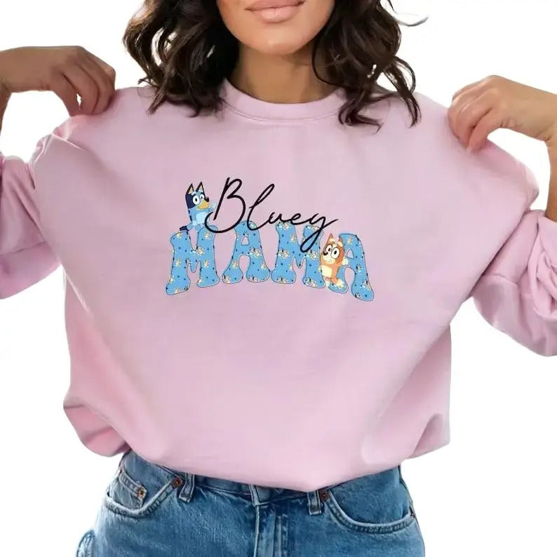 Bluey Mama Shirt, Bluey Mama, Mama Sweatshirt, Bluey Sweatshirt, Mama Shirt, Gift for Mom, Mom Sweatshirt, Bluey Shirt,...