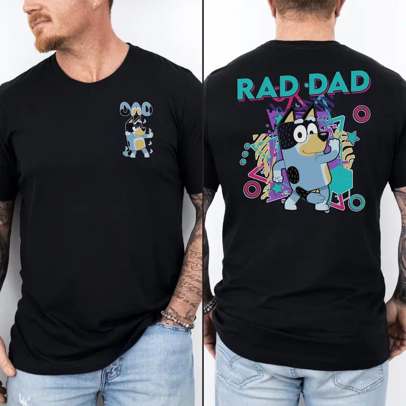 Bluey Rad Dad Tee Shirt, Cool Dad Club T-Shirt, Bandit Rad Dad Sweatshirt, Bandit Bluey Dad Tee, Bluey Family Shirt,...