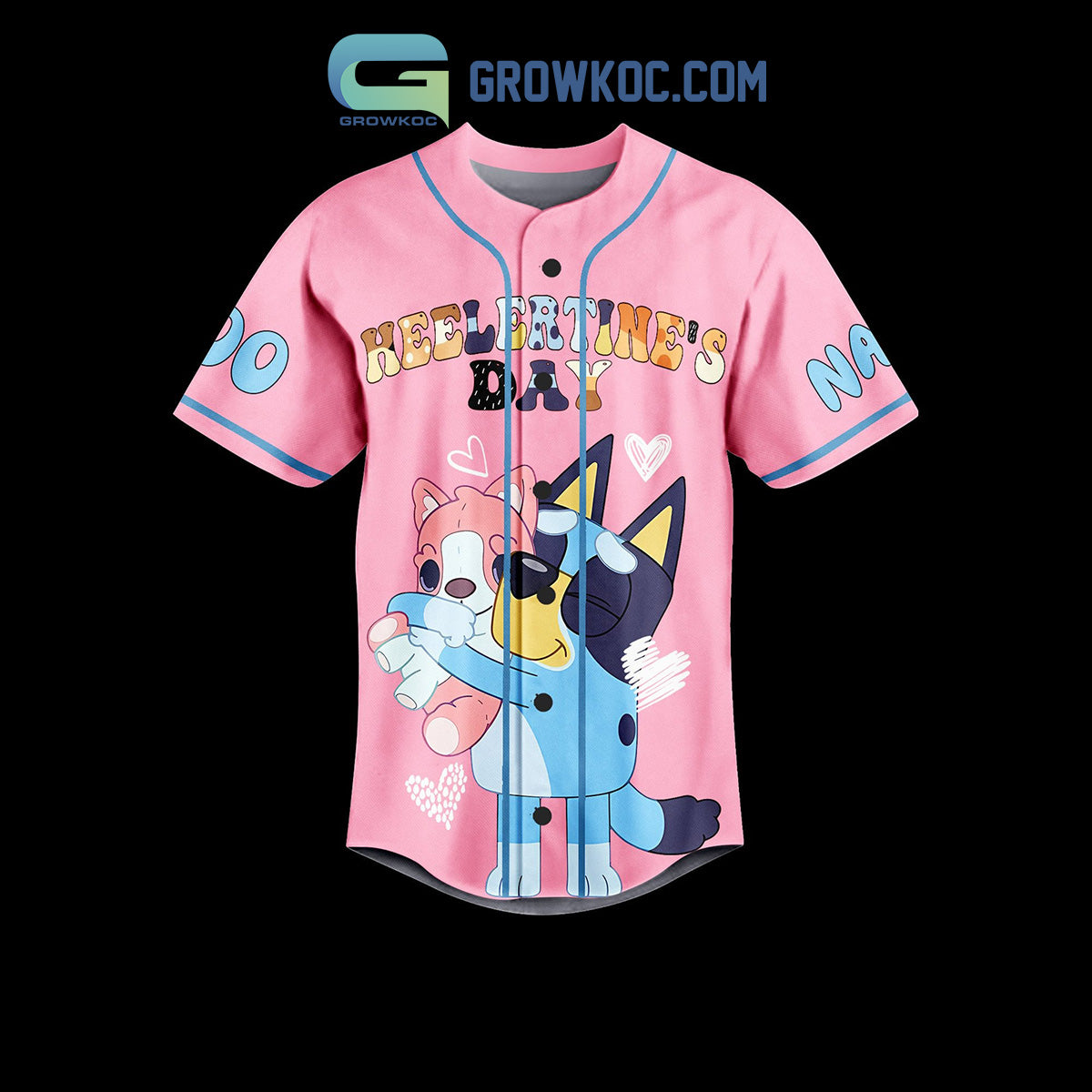 Bluey The Heeler Family Personalized Baseball Jersey