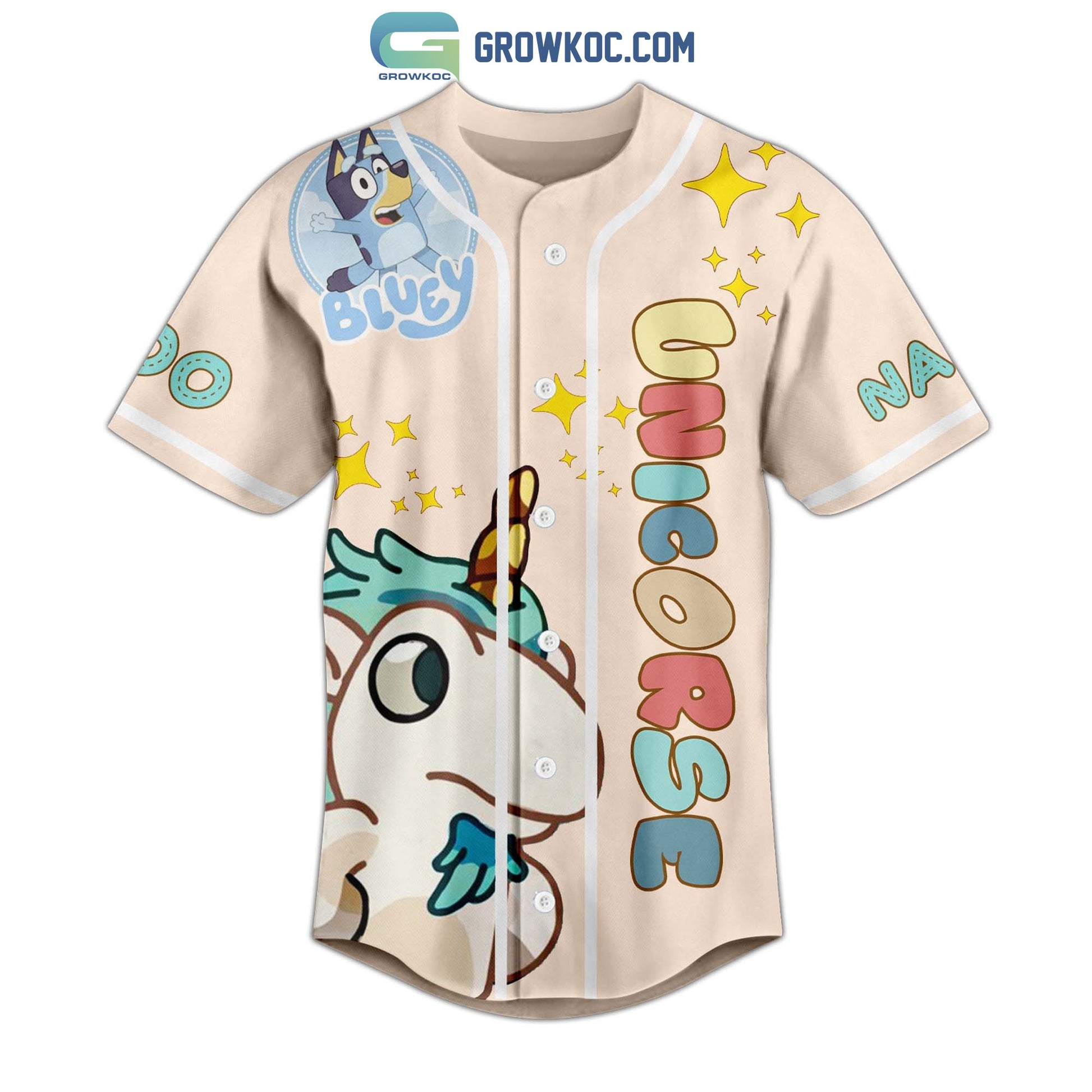Bluey Unicorse And Why Should I Care Personalized Baseball Jersey