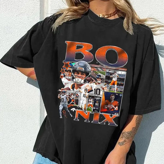 Bo Graphic Custom Nix Vintage Football Streetwear Cotton Unisex Short Sleeve Shirt, Apparel for Game Day, Perfect Gift...