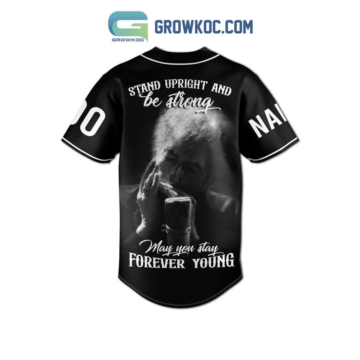 Bob Dylan May You Stay Forever Young Personalized Baseball Jersey