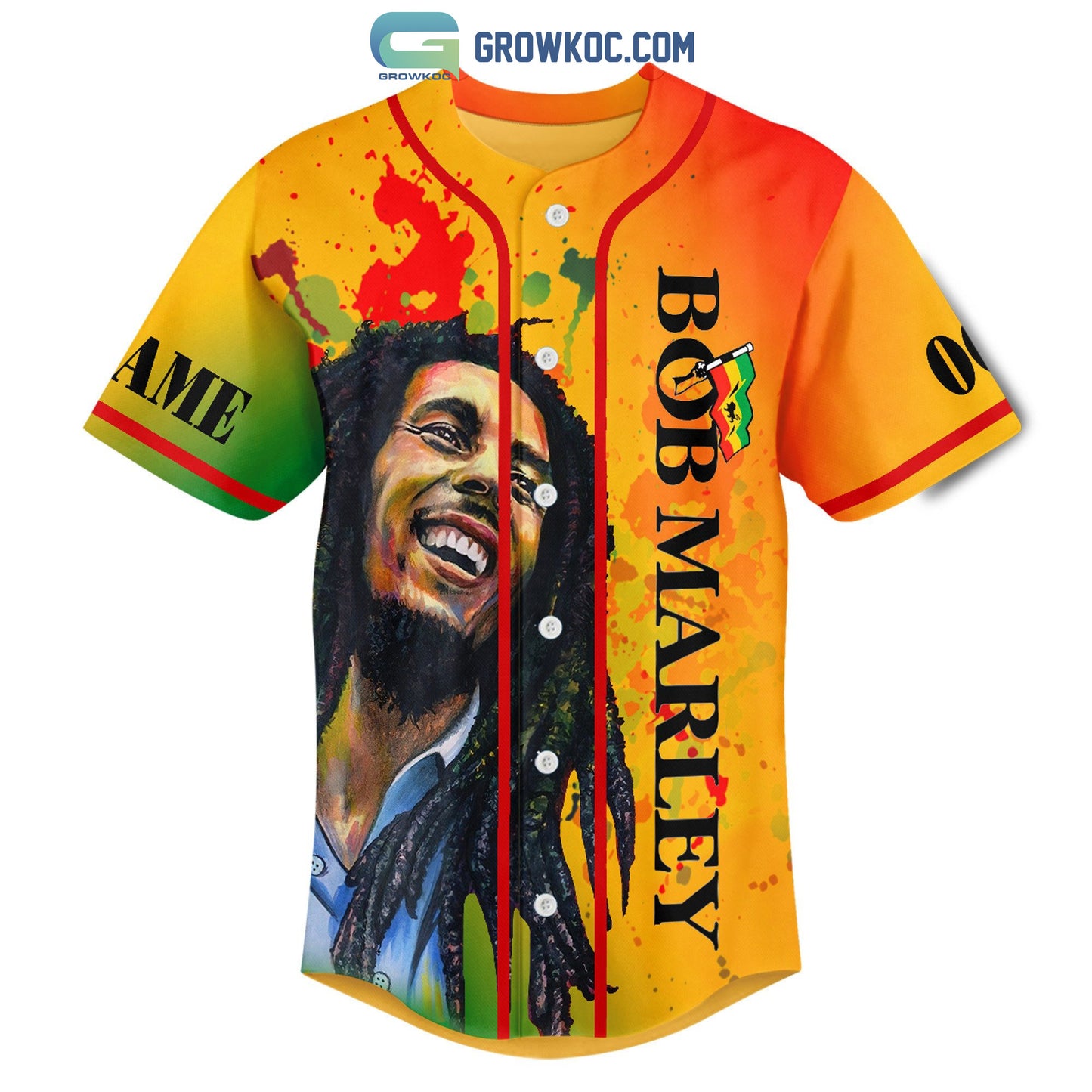 Bob Marley One Man One Message One Legend Personalized Baseball Jersey