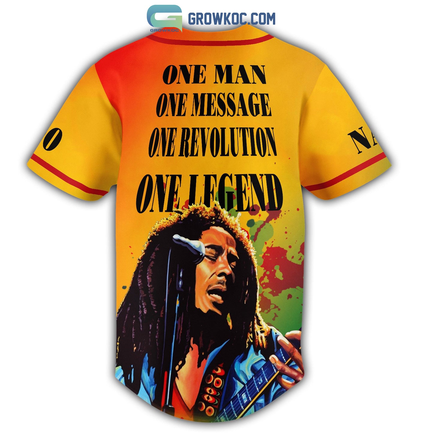 Bob Marley One Man One Message One Legend Personalized Baseball Jersey