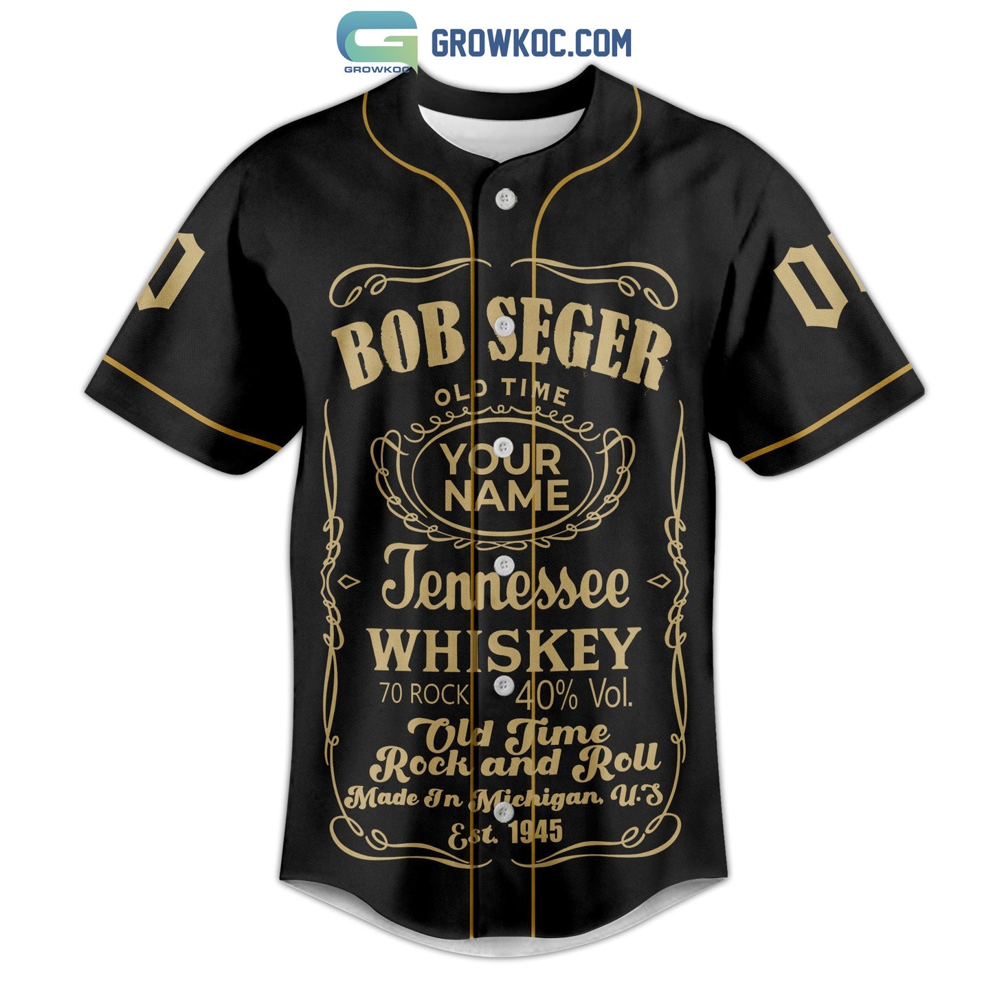 Bob Seger Old Time Rock And Roll Michigan 1945 Personalized Baseball Jersey