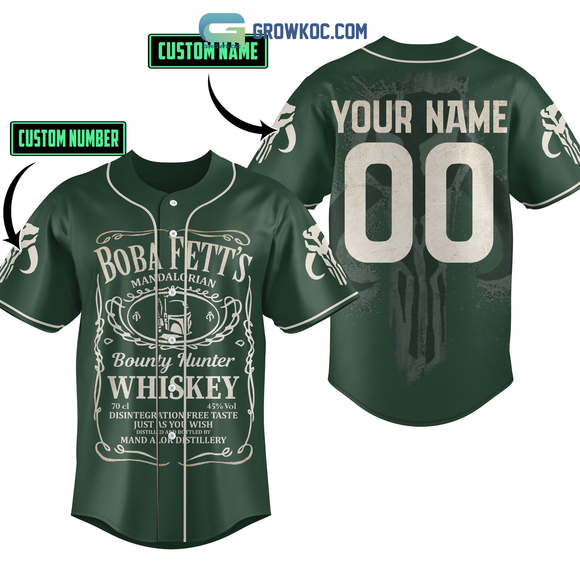Boba Fett’s Mandalorian Personalized Baseball Jersey