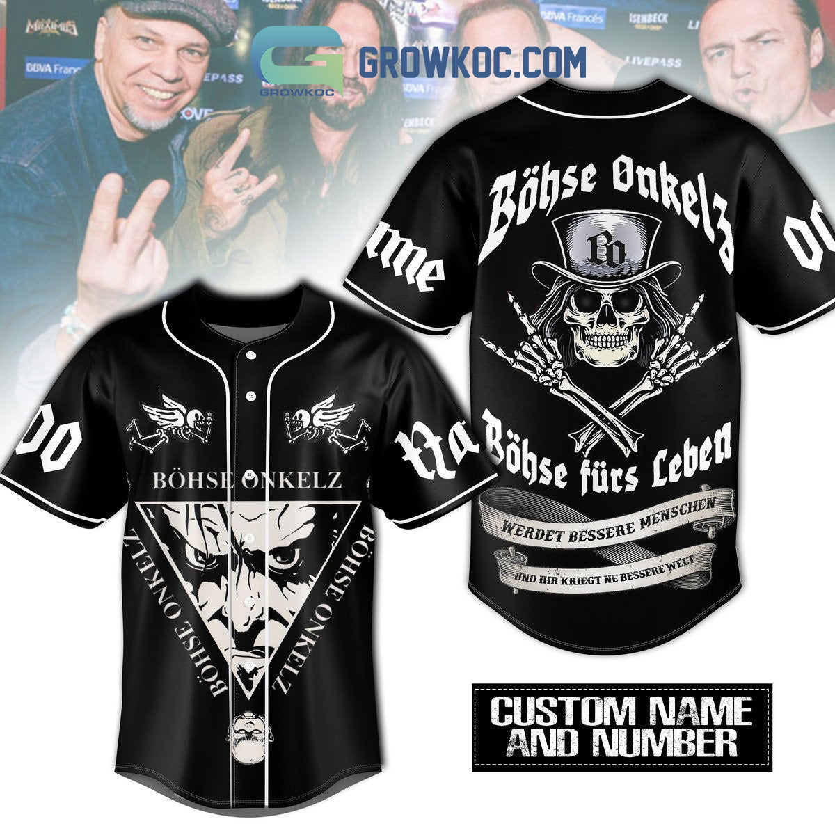 Bohse Onkelz Bohse Furs Leben Werdet Bessere Menschen Personalized Baseball Jersey