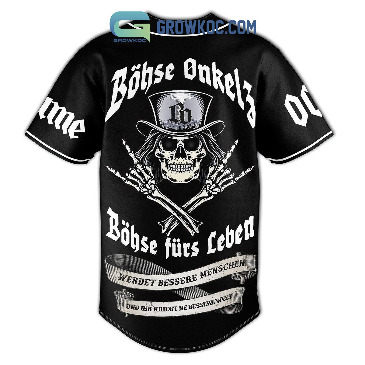 Bohse Onkelz Bohse Furs Leben Werdet Bessere Menschen Personalized Baseball Jersey