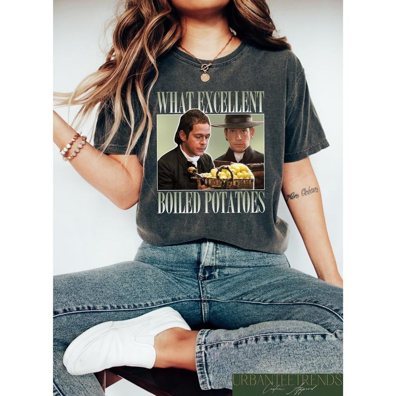 Boiled Potatoes Funny Meme T-Shirt, Pride and Prejudice Tee, Fitzwilliam Darcy Shirt, Bennett Dole Shirt, Movie Graphic...