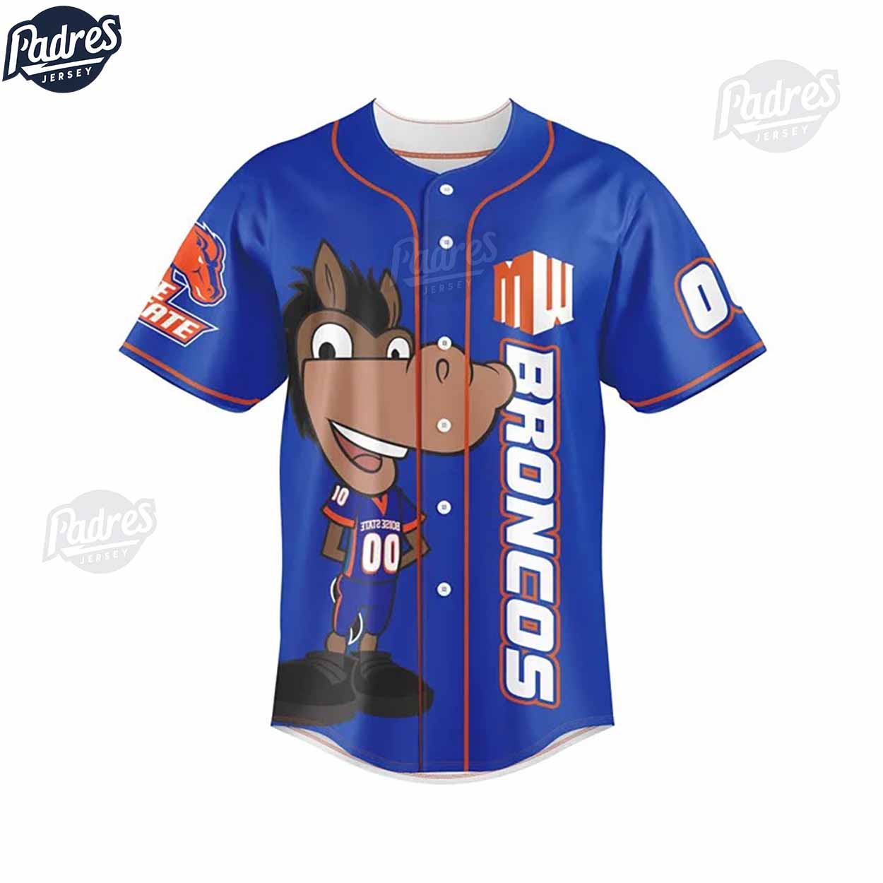 Boise State Broncos Football Baseball Jersey Outfit - Custom Number - Padres Jersey Oasis: Elevate Your... (Image 3)
