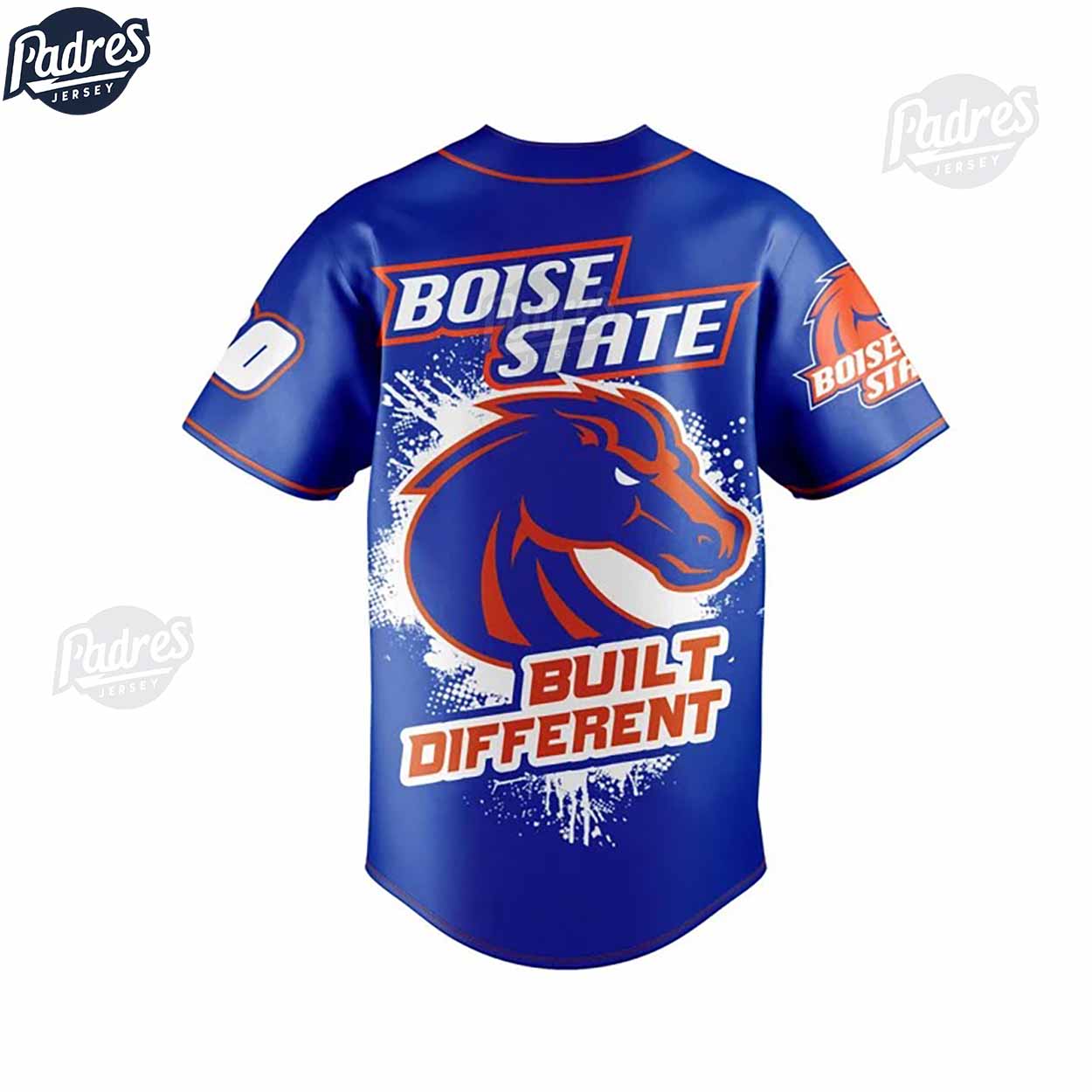 Boise State Broncos Football Baseball Jersey Outfit - Custom Number - Padres Jersey Oasis: Elevate Your... (Image 4)