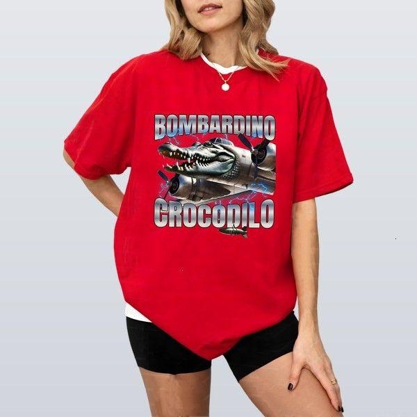 Bombardino Crocodilo T-shirt Machine Washable Graphic Design Cotton Gift For Her Hoodie, Sweatshirt | WearSparks.com