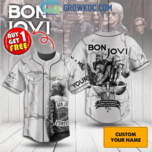 Bon Jovi Forever Experience 40th Anniversary Personalized Baseball Jersey