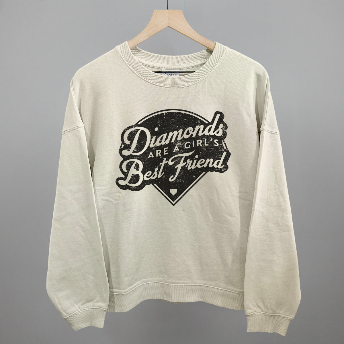Diamonds Are A Girl's Best Friend (Vintage Script) T-Shirts, Hoodie, Sweatshirt | WearSparks.com (Image 3)