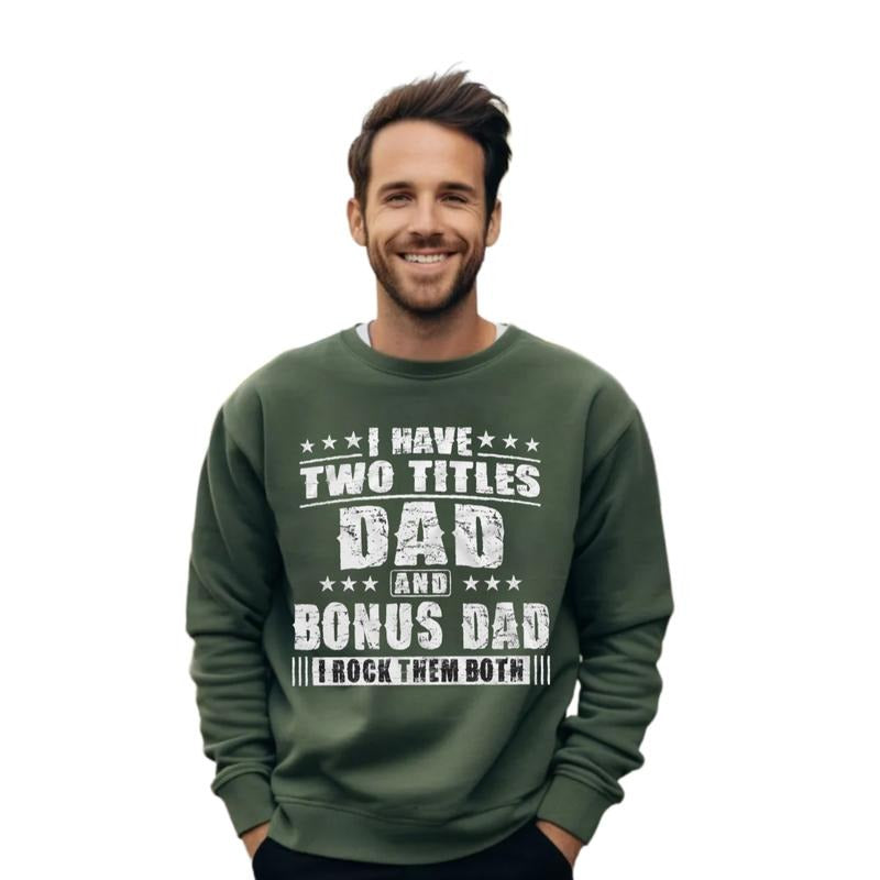 Bonus Dad Father's Day Gift Sweatshirt, Step Dad Sweater, Gift Xmas For Stepfather, Gift For Bonus Dad, Unisex Long...