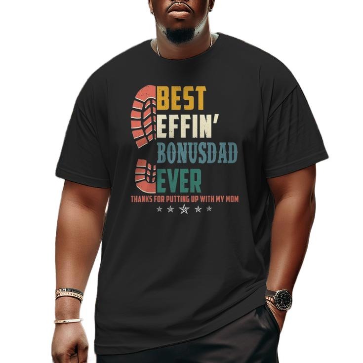 Bonus Dad Father's Day Gift, B*st Effin Bonus Dad Ever T Shirt, Stepdad Gift, Vint*ge Stepfather Shirt, Unisex Short...