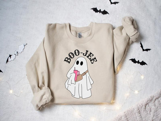 Boo Jee Sweatshirt, Halloween Ghost Shirt, Boo Shirt, Spooky Ghost Sweater, Spooky Season Ghost Shirt, Spooky Vibes...