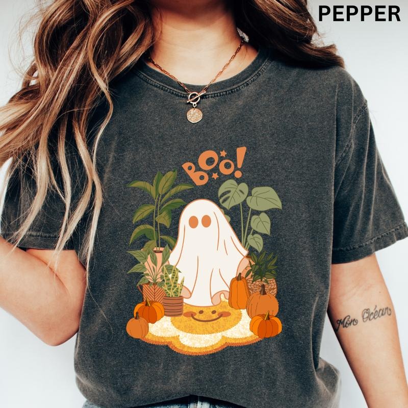 Boo Plant Ghost Shirt, Plant Lover Gift, Halloween Ghost Sweatshirt, Halloween Gift, Plant Lover, Gardening Shirt Hoodie