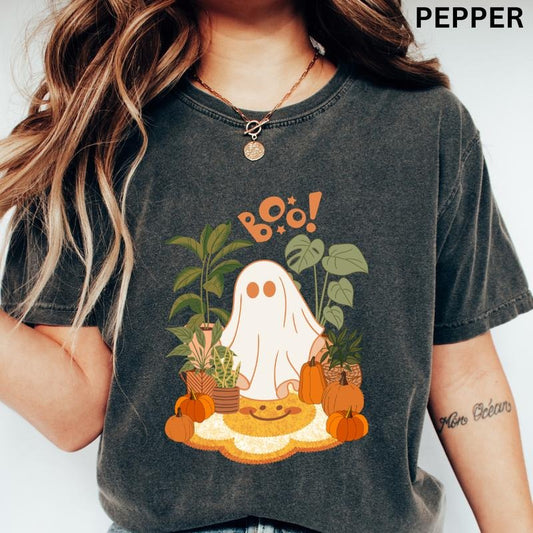 Boo Plant Ghost Shirt, Plant Lover Gift, Halloween Ghost Sweatshirt, Halloween Gift, Plant Lover, Gardening Shirt Hoodie