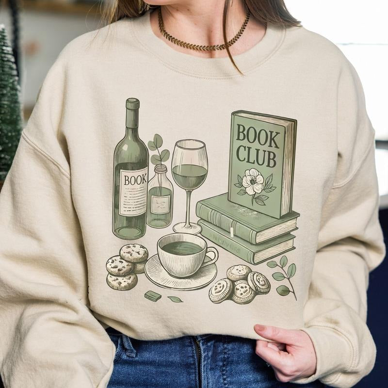 Book Club T-Shirt, Bookworm Sweatshirt, Book Worm Hoodie, Book Lover Gift, Booktok Merch, Bookish Tee | WearSparks.com