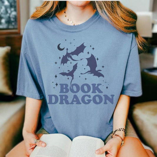 Book Dragon Tee | Book Lover Shirt | Unisex Shirt | Shirt for Readers | Bookish T-Shirt | T-Shirt for Fantasy Book Lover,...