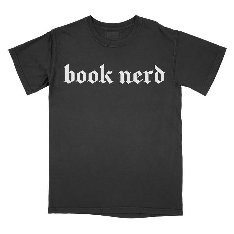 Book Nerd - Comfort Colors Tee PRINTED FONT Hoodie, Sweatshirt | WearSparks.com