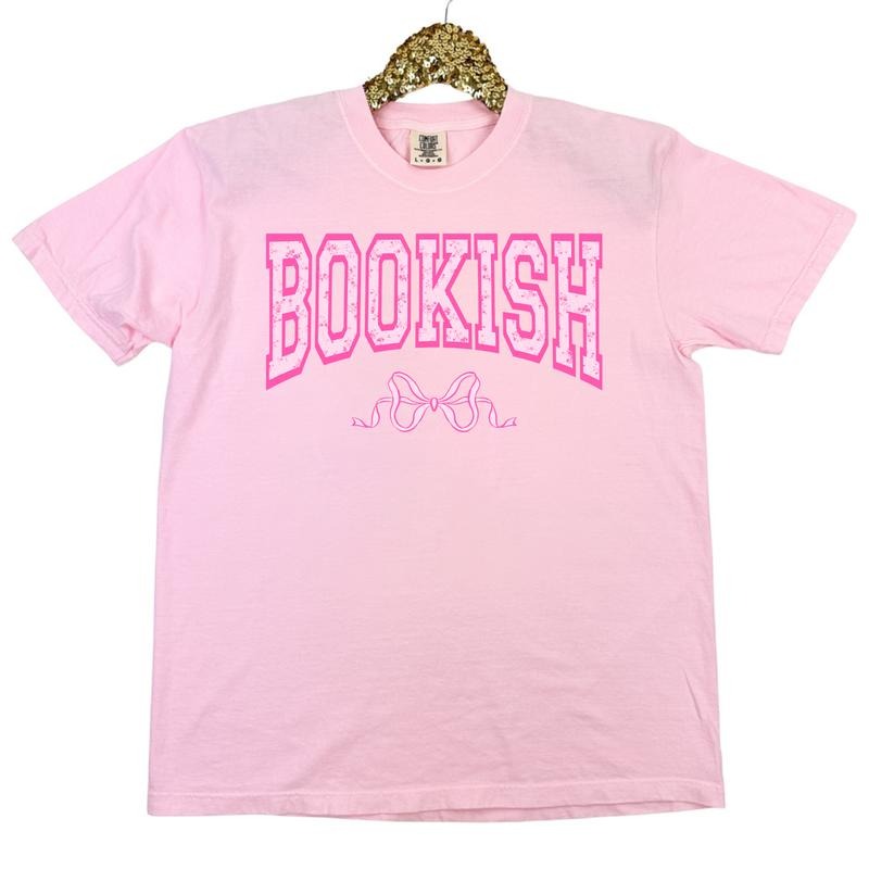 Bookish Bow Coquette Comfort Colors T-Shirt 'NLB' Hoodie, Sweatshirt | WearSparks.com