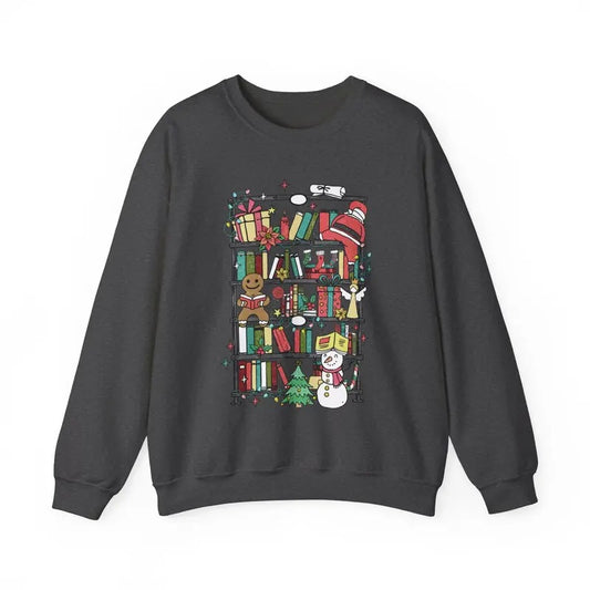 Bookish Christmas Sweatshirt, Christmas Reading Sweatshirt, Bookish Xmas Crewneck, Reading Lover Christmas Gift,...