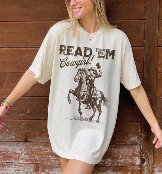 Bookish Cowgirl Shirt | Cowboy Romance Reader Club Western Book Lover Shirt Country Bookish Tee Bookish Gift For Her...