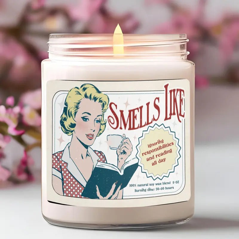 Bookish Soy Candlen,Bookish Gift Candle,Book Reading Candle,Smells Like Candle,Romance Reader Candle, Booktok Soy...
