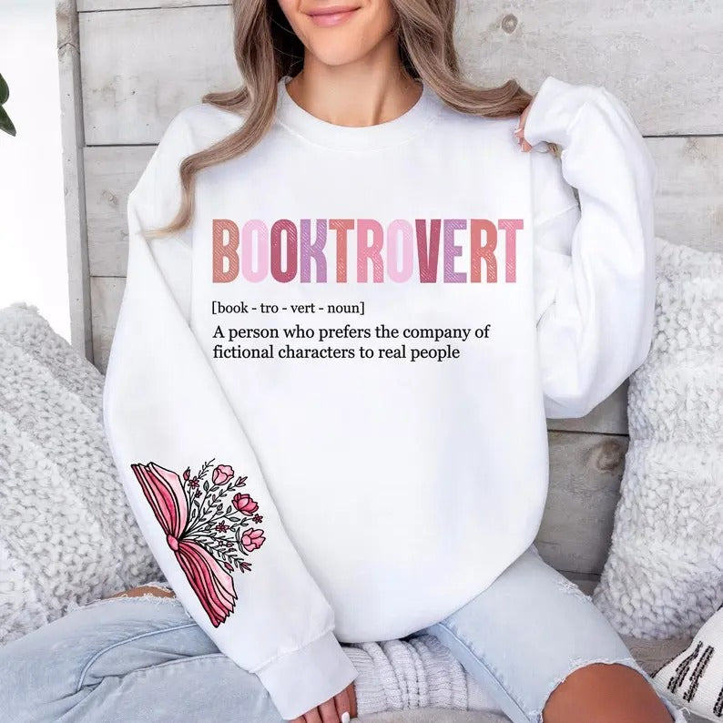 Booktrovert Definition Funny Book Lover Shirt, Retro books , positive quotes , Book Lover Shirt, Reading, Book Lover Gift...