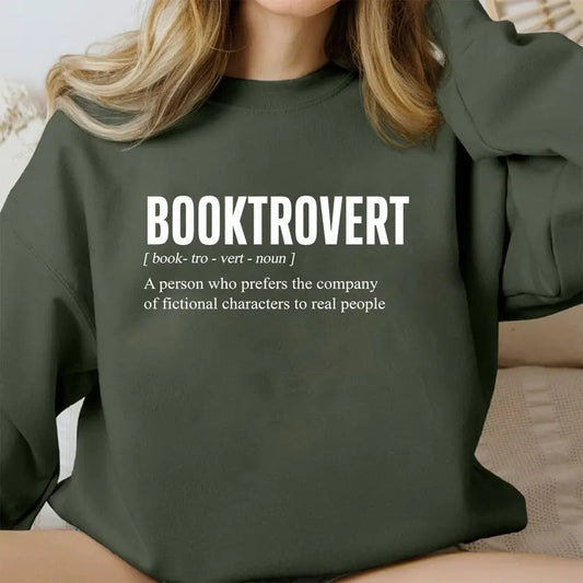 Booktrovert Definition Sweatshirt, Funny Book Lover Sweatshirt, Teacher Sweatshirt, Librarian Sweatshirt, Reading...