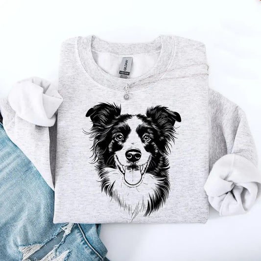 Border Collie, Pet, Dog Breed Sweatshirt, Crew Neck, Women's, Crewneck T-Shirts, Hoodie | WearSparks.com
