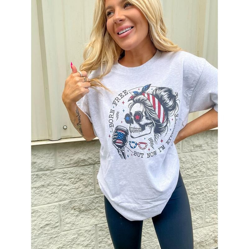 Born Free But Now I'm Expensive Graphic Top T-Shirts, Hoodie, Sweatshirt | WearSparks.com