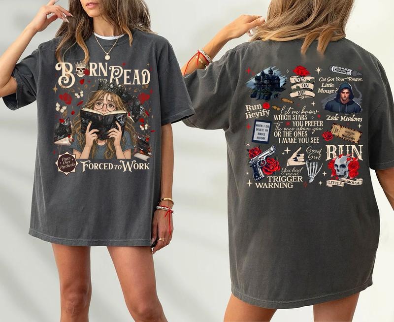 Born To Read Force To Work Run Little Mouse Sweatshirt, Haunting Adeline T-Shirt, Dark Romance Merch, Smut Reader Shirt,...
