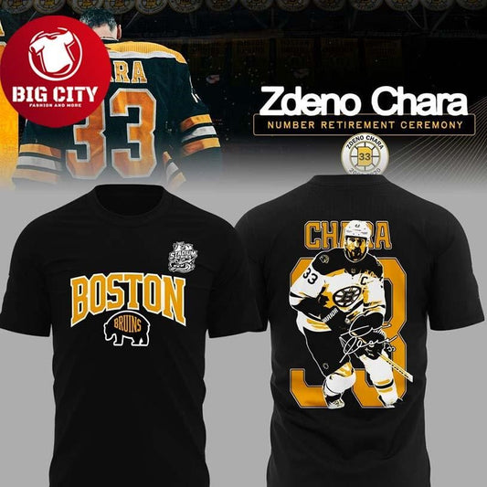 Boston Bruins Hockey Hall of Fame Zdeno Chara Two Sided Shirt