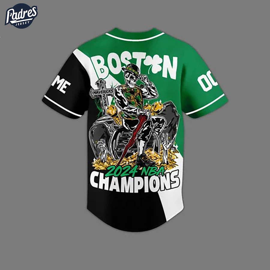 Boston Celtics 2024 NBA Champions Custom Baseball Jersey - Padres Jersey Oasis: Elevate Your Baseball Style... (Image 3)