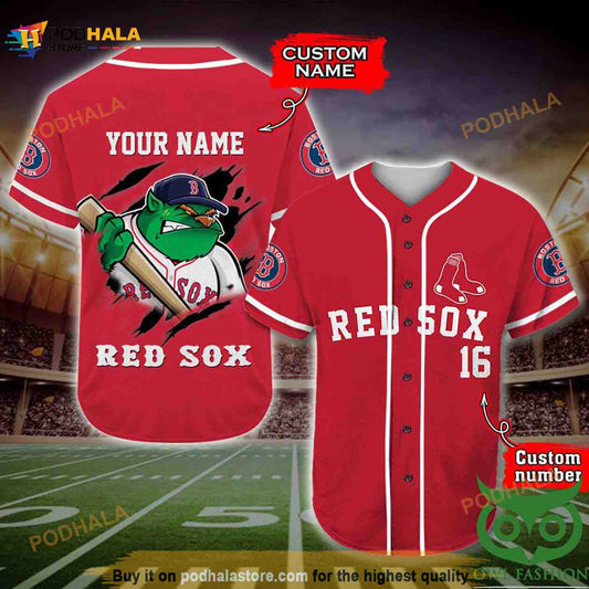 Boston Red Sox 3D Baseball Jersey Personalized Gift, Custom Name Number