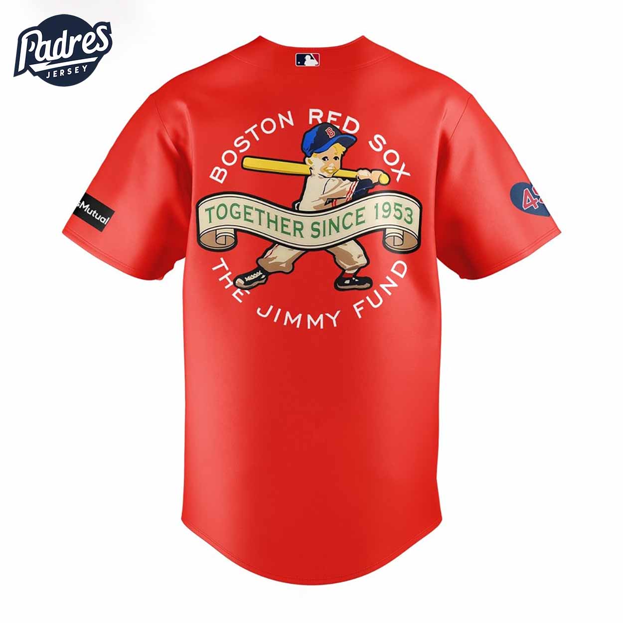 Boston Red Sox Jimmy Fund Baseball Jersey - Padres Jersey Oasis: Elevate Your Baseball Style Game T-Shirts,... (Image 2)