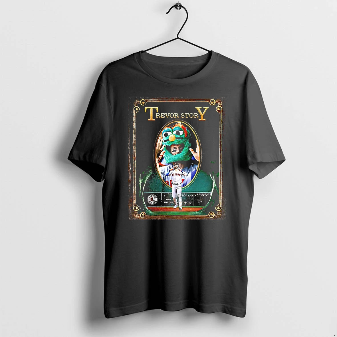Boston Red Sox Trevor Story Mascot Artistic Baseball Tshirts Sweater