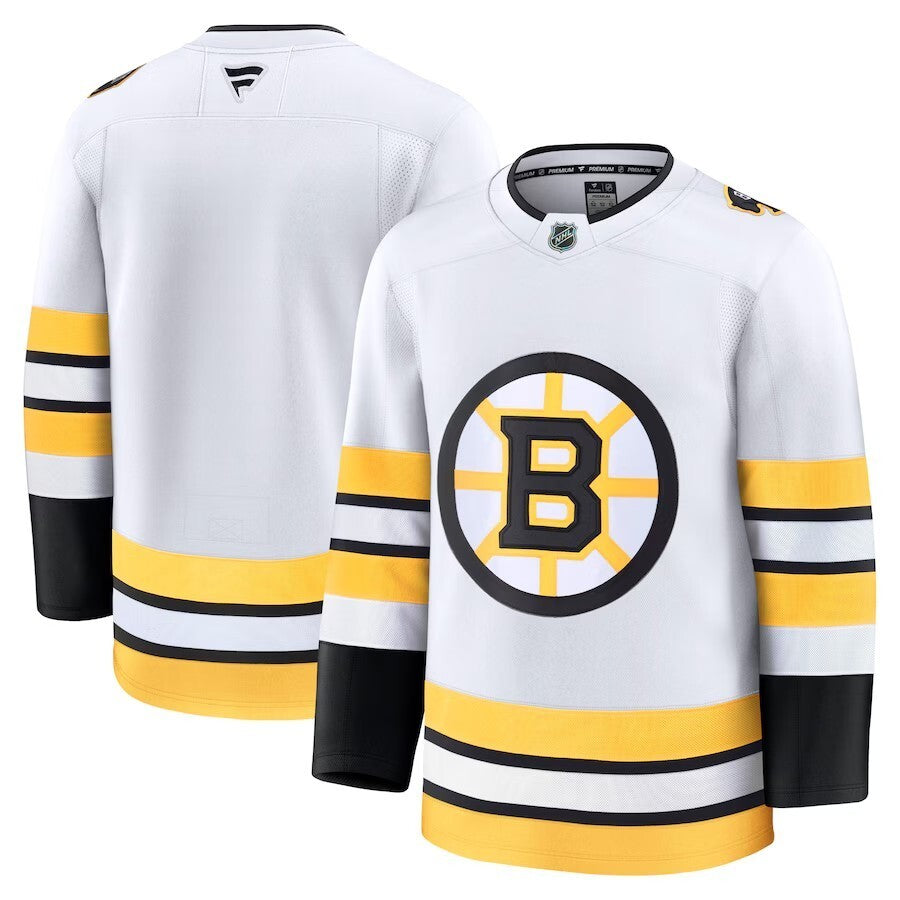 Boston Bruins Fanatics Away Premium Jersey - White Style 1