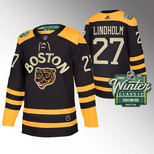 Boston Bruins #27 Hampus Lindholm 2023 Winter Classic Black