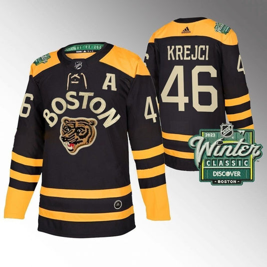 Boston Bruins #46 David Krejci 2023 Winter Classic Black